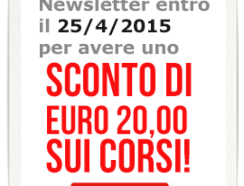 SCONTO per iscritti alla Newsletter