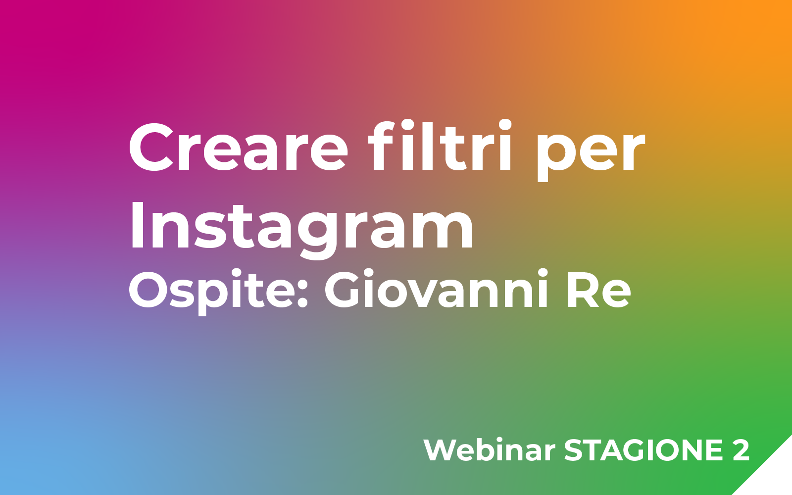 Creare filtri per Instagram Webinar