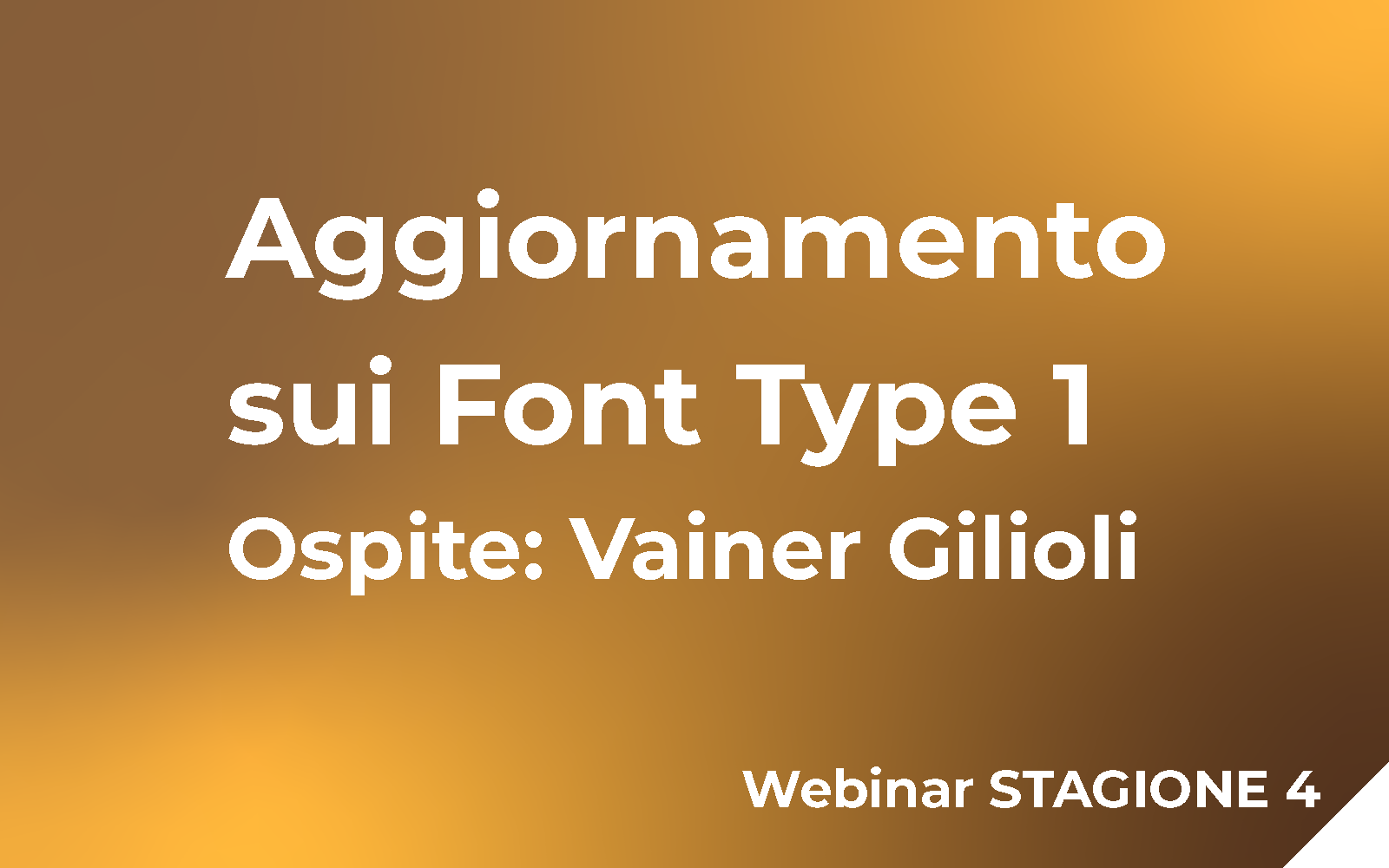 Aggiornamento sui Font Type1