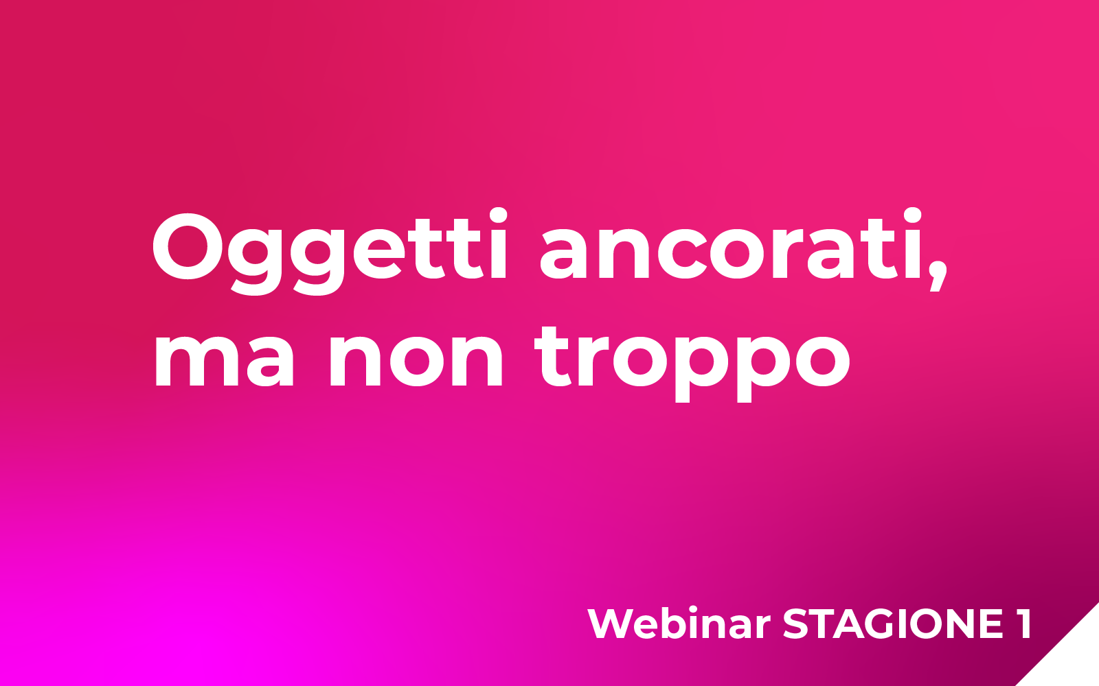 InDesign: Oggetti ancorati, ma non troppo! Webinar