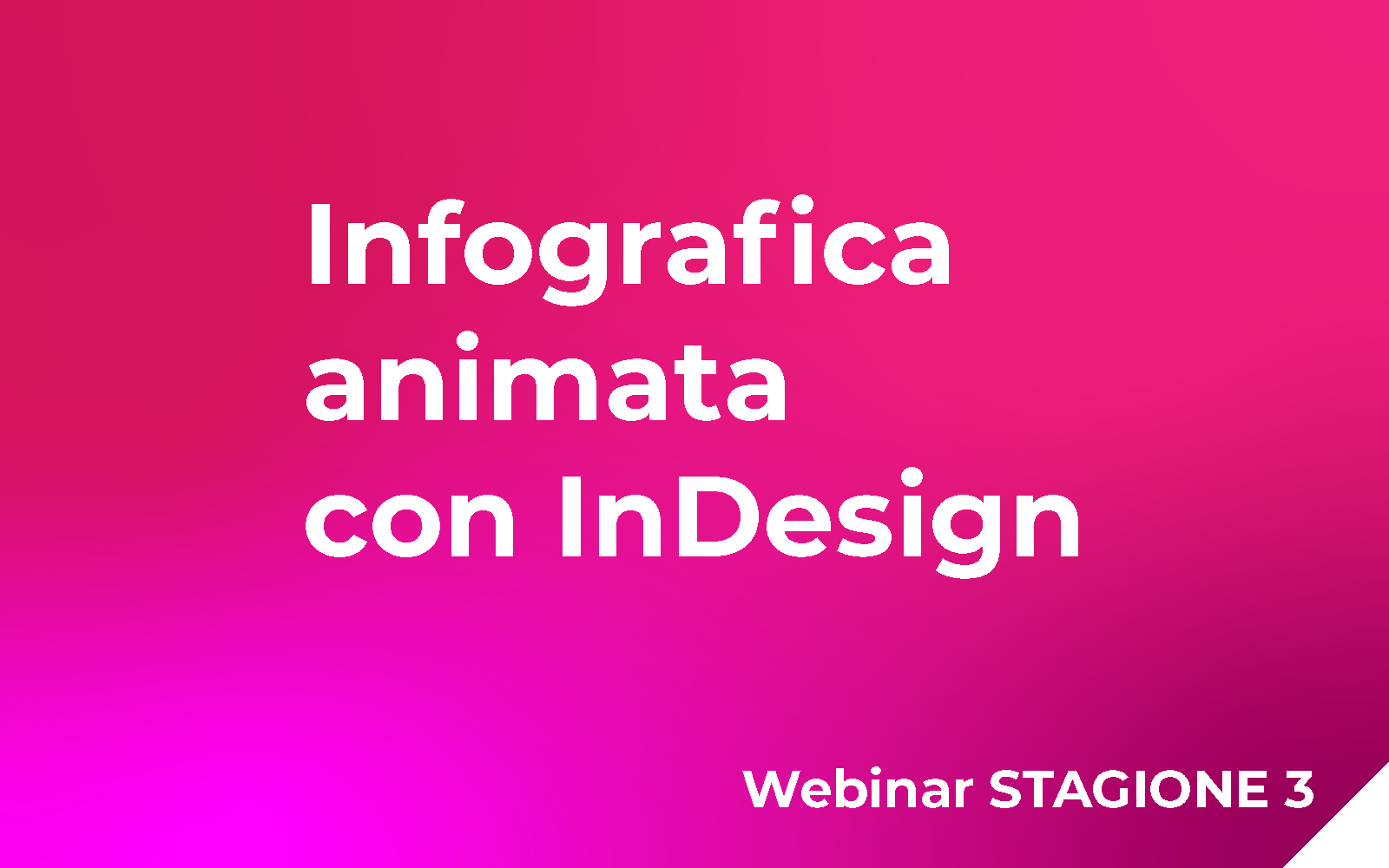 Infografica animata con InDesign Webinar