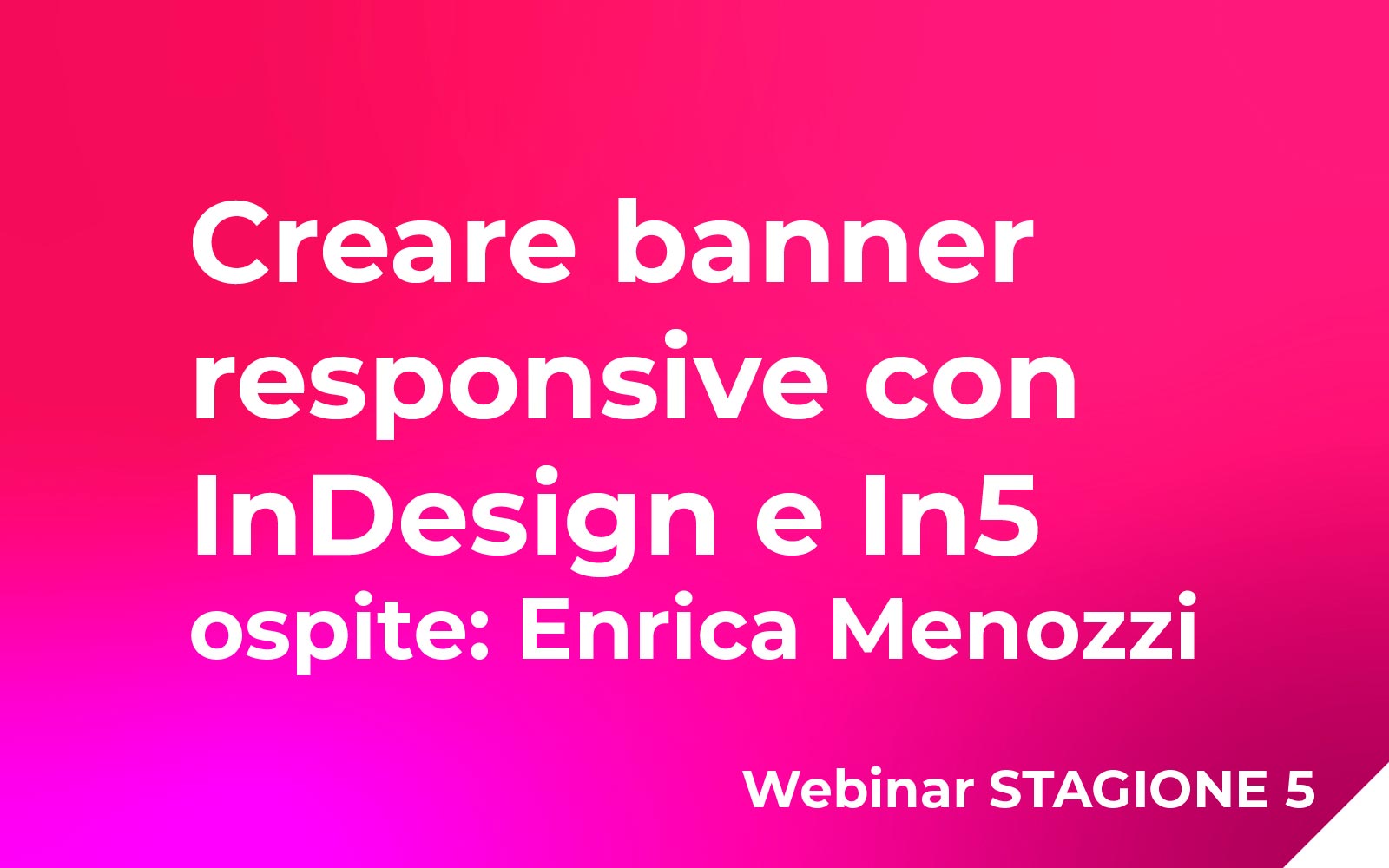 Webinar Creare banner responsive con InDesign e In5